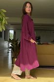 Made in Italy Paulo Pillow Cotton Sailor Dress Beetroot /5 =